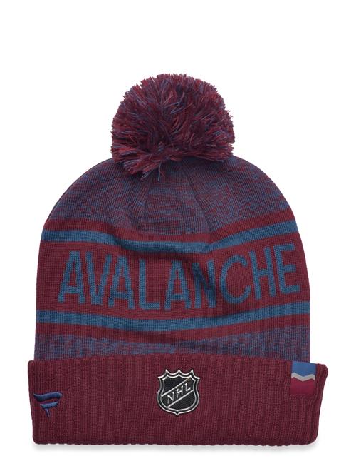 Fanatics Authentic Pro Rink Heathered Cuffed Pom Knit Fanatics Burgundy