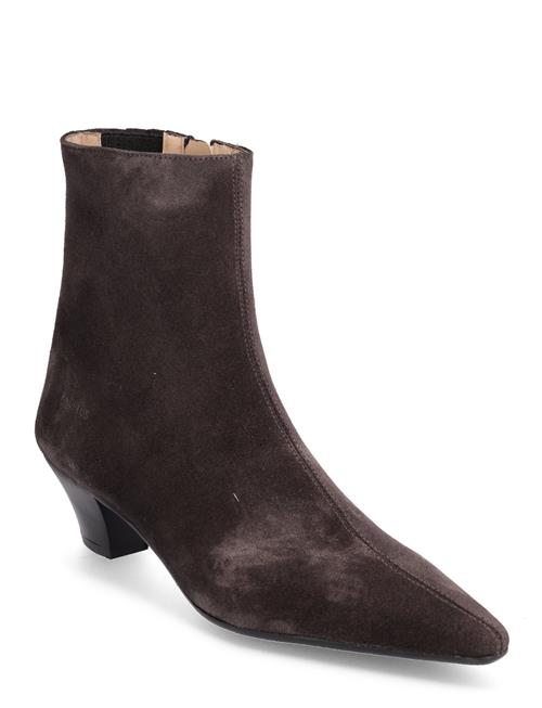 ANGULUS Boots - Block Heel With Zipper ANGULUS Brown