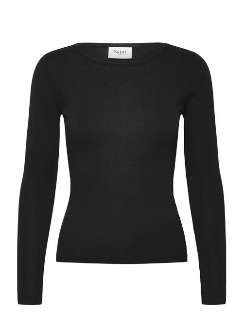 Garimasz Wool Ls Blouse Saint Tropez Black