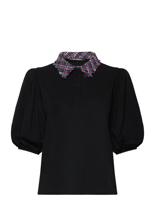 Karl Lagerfeld Boucle Fashion Polo Karl Lagerfeld Black