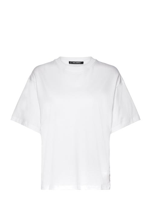 Se Karl Lagerfeld Logo Tape T-Shirt Karl Lagerfeld White ved Booztlet