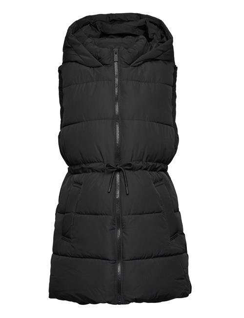 Long Quilted Gilet Mango Black