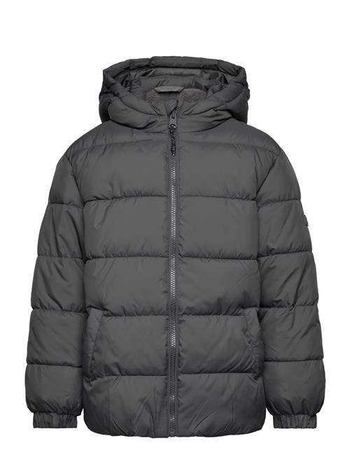 Se Mango Hood Quilted Coat Mango Grey ved Booztlet