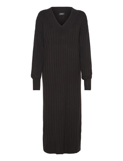 Only Maternity Olmnew Tessa L/S Midi V Dress Knt Only Maternity Black