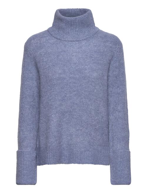 Selected Femme Slfsia Ras Ls Knit High Neck Selected Femme Blue