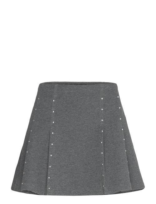 Mango Mini-Skirt With Studs Mango Grey