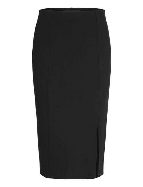 Mango Pencil Skirt With Rome-Knit Opening Mango Black