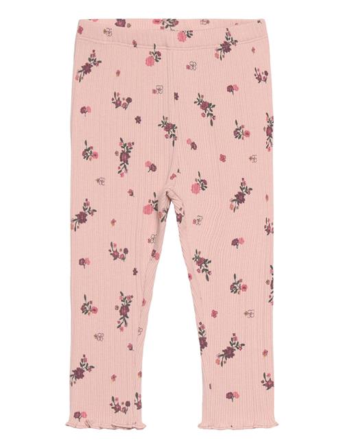 Minymo Leggings Aop Rib Minymo Pink