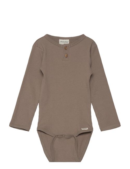 Minymo Body Ls Rib Minymo Brown