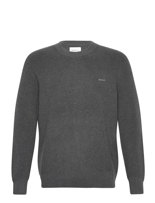 Cotton Wool Rib C-Neck GANT Grey