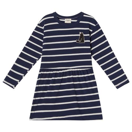 Se Kuling GOTS Chios Stribet Kjole Navyblå | Marine blå | 122/128 cm ved Babyshop