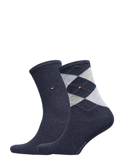 Tommy Hilfiger Th Women Check Sock 2P Tommy Hilfiger Blue