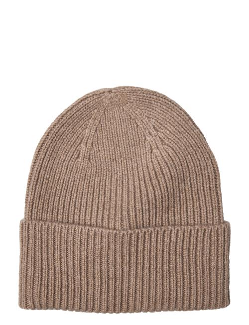 Se Davida Cashmere Fold Rib Cap Davida Cashmere Beige ved Booztlet