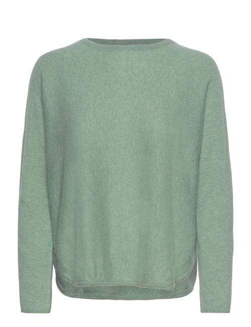 Se Davida Cashmere Curved Sweater Davida Cashmere Green ved Booztlet