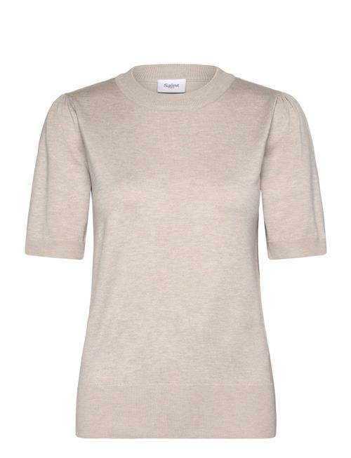 Se Saint Tropez Milasz Ss Pullover Saint Tropez Grey ved Booztlet