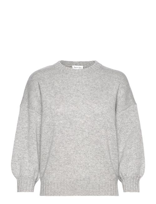 Se Davida Cashmere Quarter Balloon Sleeve Sweater Davida Cashmere Grey ved Booztlet