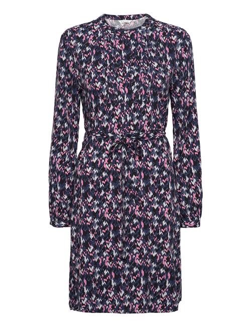 Dress With Dobby Structure Tom Tailor Navy