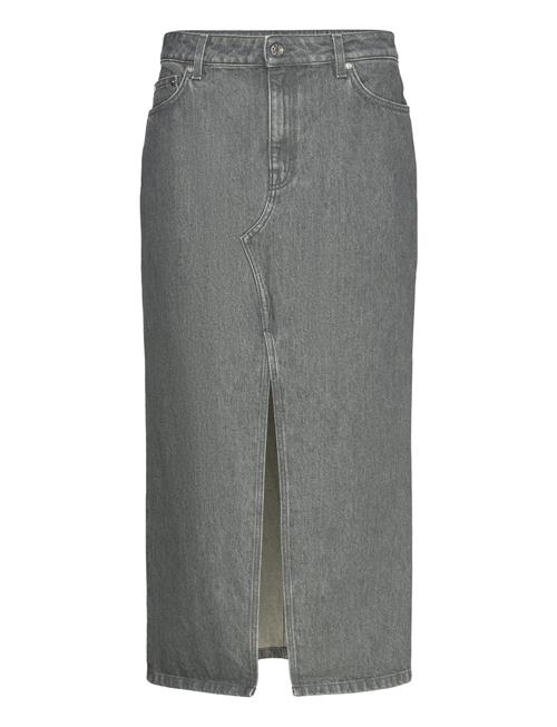 Filippa K Long Slit Denim Skirt Filippa K Grey