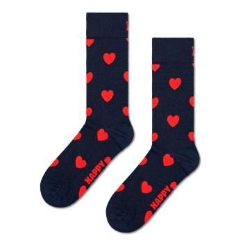 Happy socks Happy Sock Heart Sock Strømper Marine mønster bomuld Str 36/40