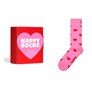 Happy socks Strømper Heart Sock Gift Box Rosa bomuld Str 36/40