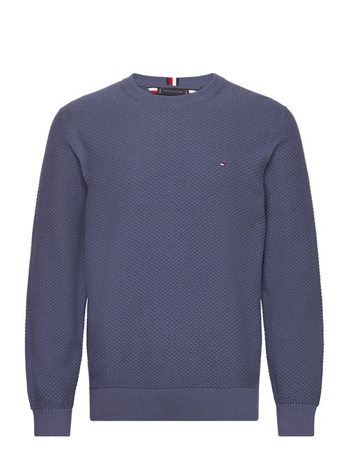 Se Tommy Hilfiger Oval Structure Crew Neck Tommy Hilfiger Blue ved Booztlet