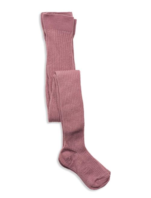 Se Lindex Tights 1P Bag Wool Rib Lindex Pink ved Booztlet