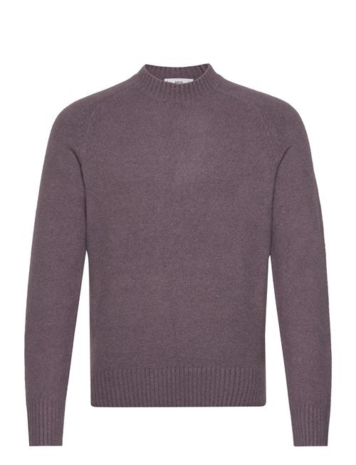 Se Mango Knitted Sweater With Ribbed Details Mango Purple ved Booztlet