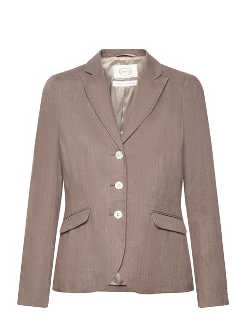 Se Newhouse Amanda Linen Blazer Newhouse Brown ved Booztlet