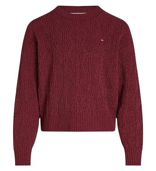 Tommy Hilfiger Bluse - Strik - Chenille - Deep Rouge