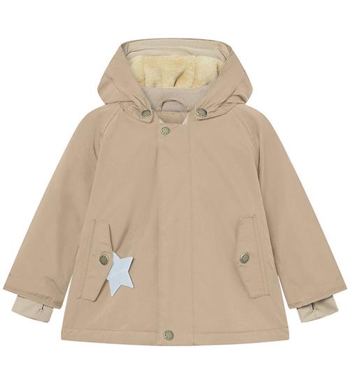 Se Mini A Ture Mini A Ture Vinterjakke - Matwally Fleece - Savannah Tan ved KidsWorld