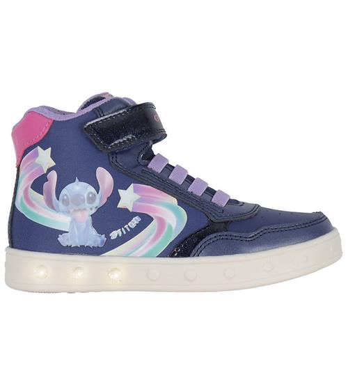 Geox Geox StÃ¸vler m. Lys - J Skylin - Disney - Stitch - Navy/Fuchsia