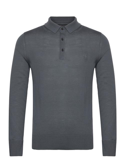 AllSaints Mode Merino Ls Polo AllSaints Blue