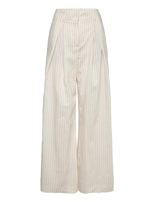 GANT D2. Pinstripe Pleated Wide Pants GANT White