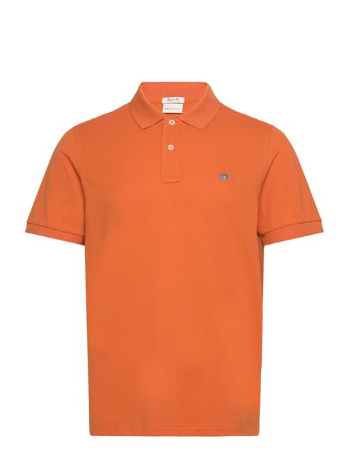 Reg Shield Ss Pique Polo GANT Orange