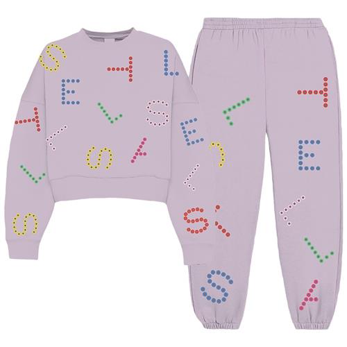 Se Stella McCartney Kids Logo Sæt Med Sweatshirt Og Joggingbukser Lilla | Lilla | 10 years ved Babyshop