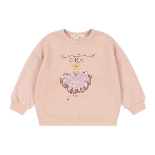 Konges Sløjd Lou Glitter Sweatshirt Cameo Rose | Lyserød | 12 months