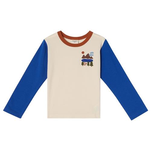 Kuling GOTS Athens Langærmet T-shirt Doodle Map 110/116 cm  Hvid  110/116 cm  Unisex