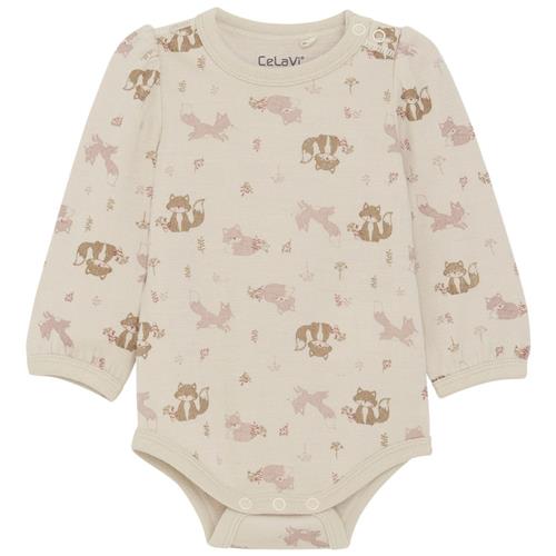 Celavi Mønstret Babybody Starling | Beige | 60 cm