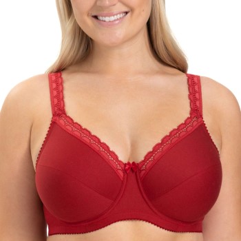 Se Miss Mary of Sweden Miss Mary Cotton Comfort Underwired Bra Bh Rød E 105 Dame ved Timarco