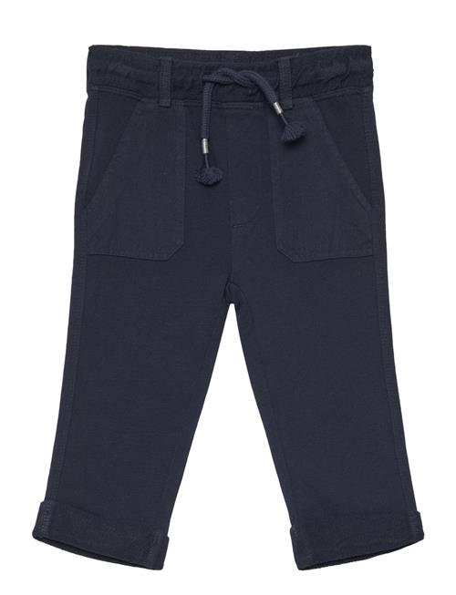 Mango Cotton Jogger-Style Trousers Mango Navy