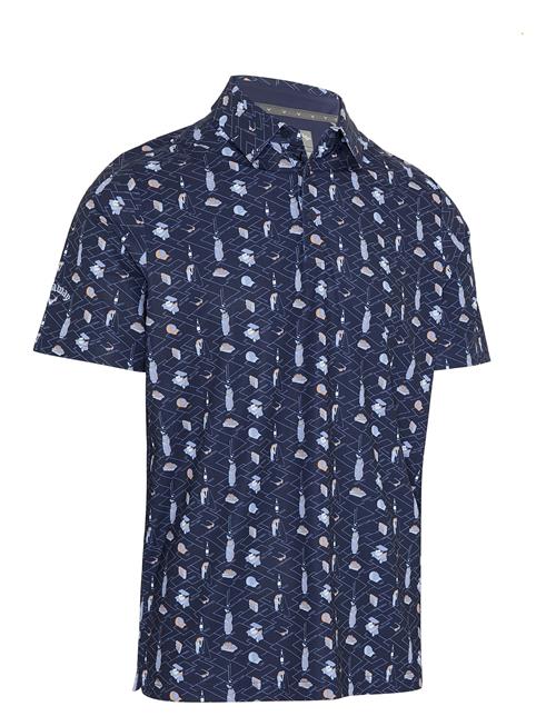 Se Callaway All Over Golf Essentials Print Polo Callaway Navy ved Booztlet