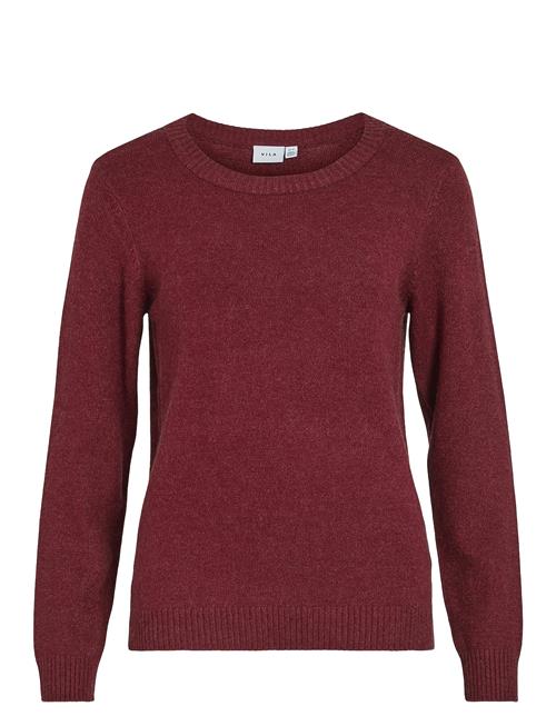 Vila Viril O-Neck L/S Knit Top - Noos Vila Red