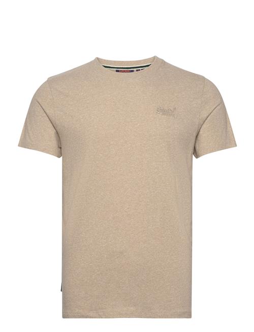 Se Superdry Essential Logo Emb Tee Superdry Beige ved Booztlet