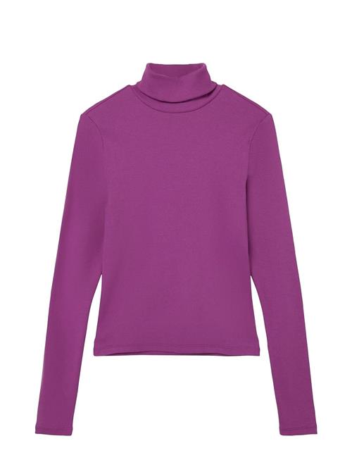 Se LMTD Nlfdida Ls Rollneck Top LMTD Purple ved Booztlet