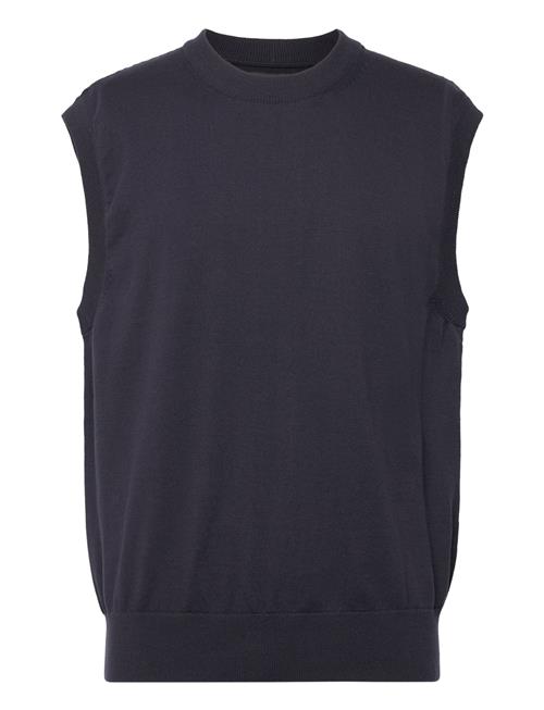 Se Mads Nørgaard Tight Cotton William Vest Mads Nørgaard Navy ved Booztlet