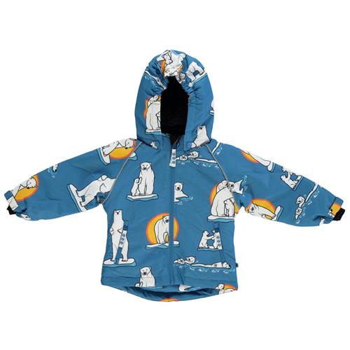 Småfolk Vinterjakke Polar Bears Solid Blue | Blå | 4-5 years