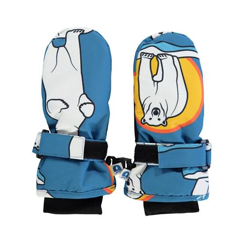 Småfolk Ski vanter Polar Bears Solid Blue | Blå | 0-2 years