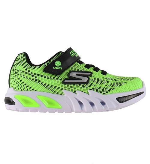 Skechers Skechers Sko m. Lys - Flex-Glow Elite - Lime Black