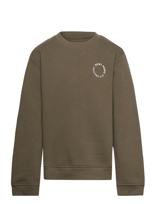 Se Kronstadt Lars Kids "It's Organic" Crew Sweat Kronstadt Khaki ved Booztlet