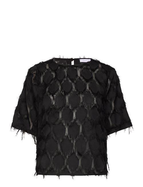 Coster Copenhagen Top In Fluffy Lace Coster Copenhagen Black